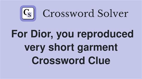 Dior fragrance NYT Crossword Clue 